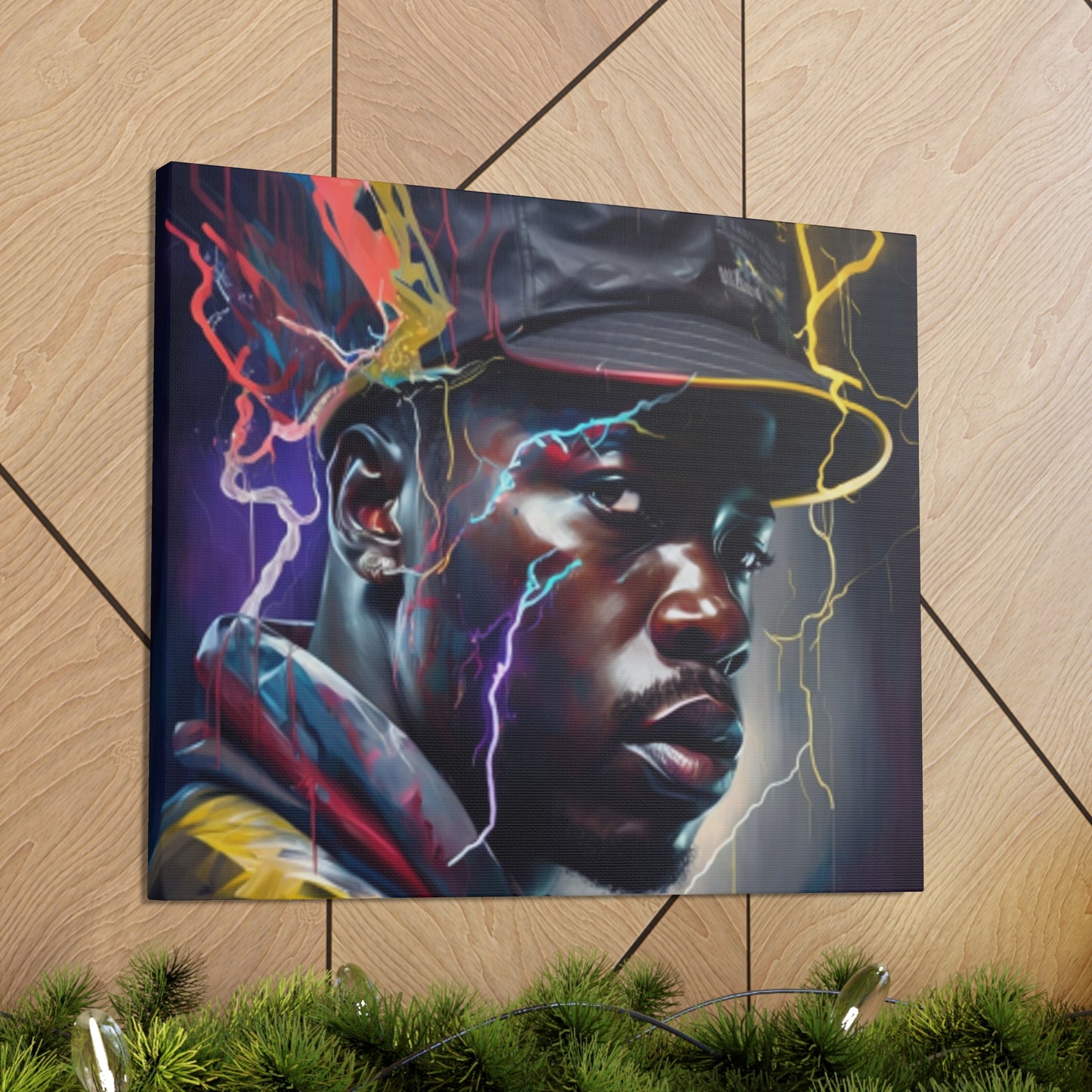 Electric Black Man Canvas