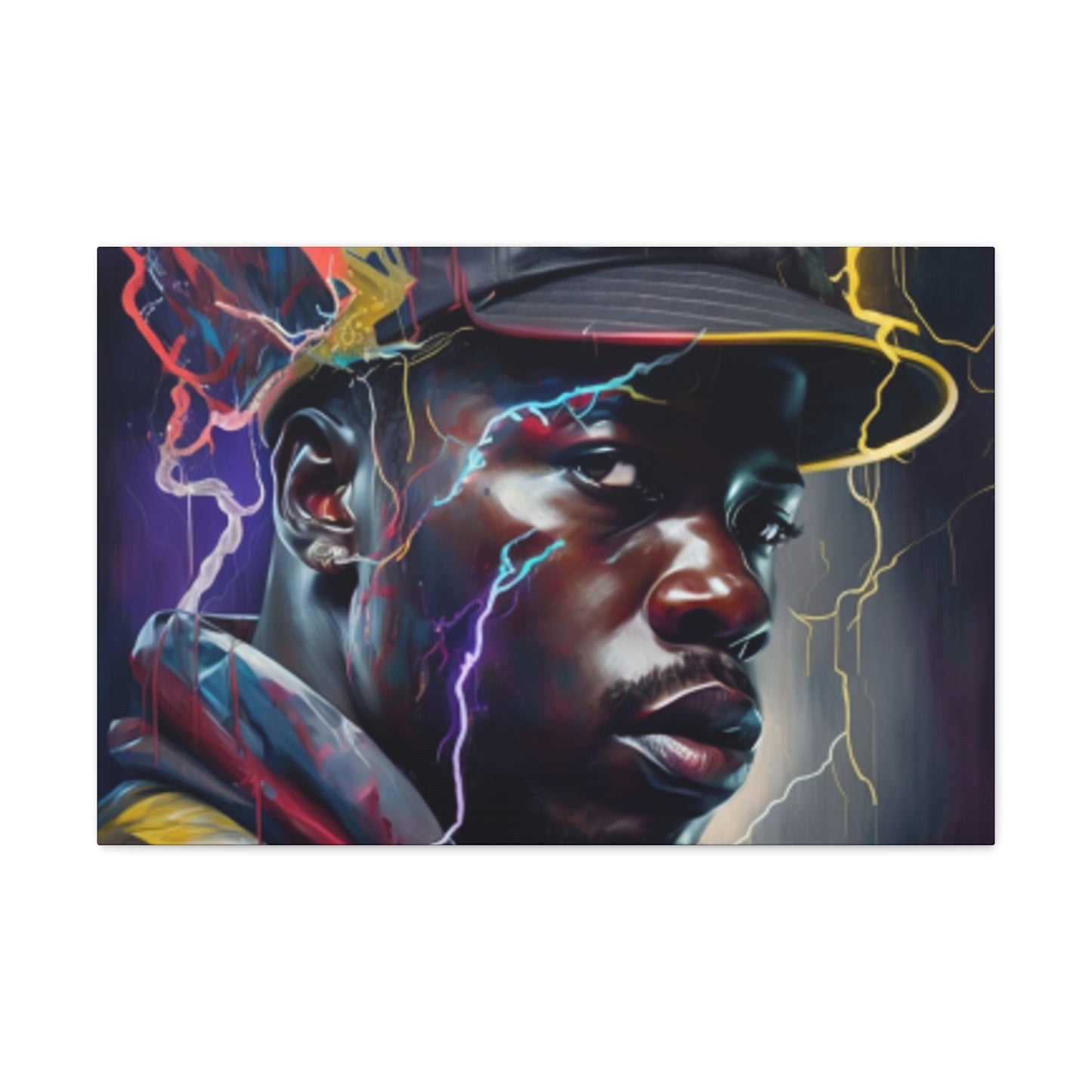 Electric Black Man Canvas