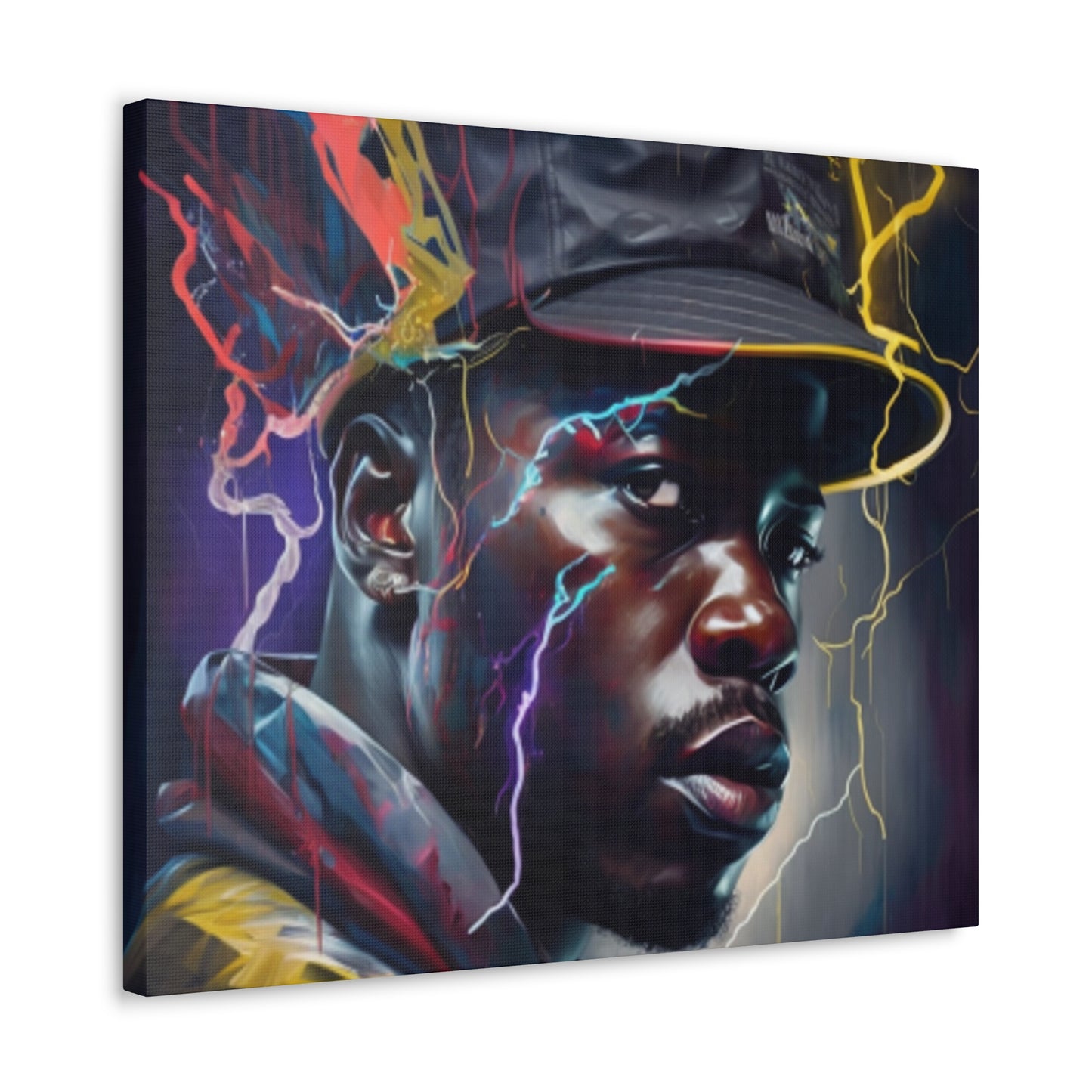 Electric Black Man Canvas