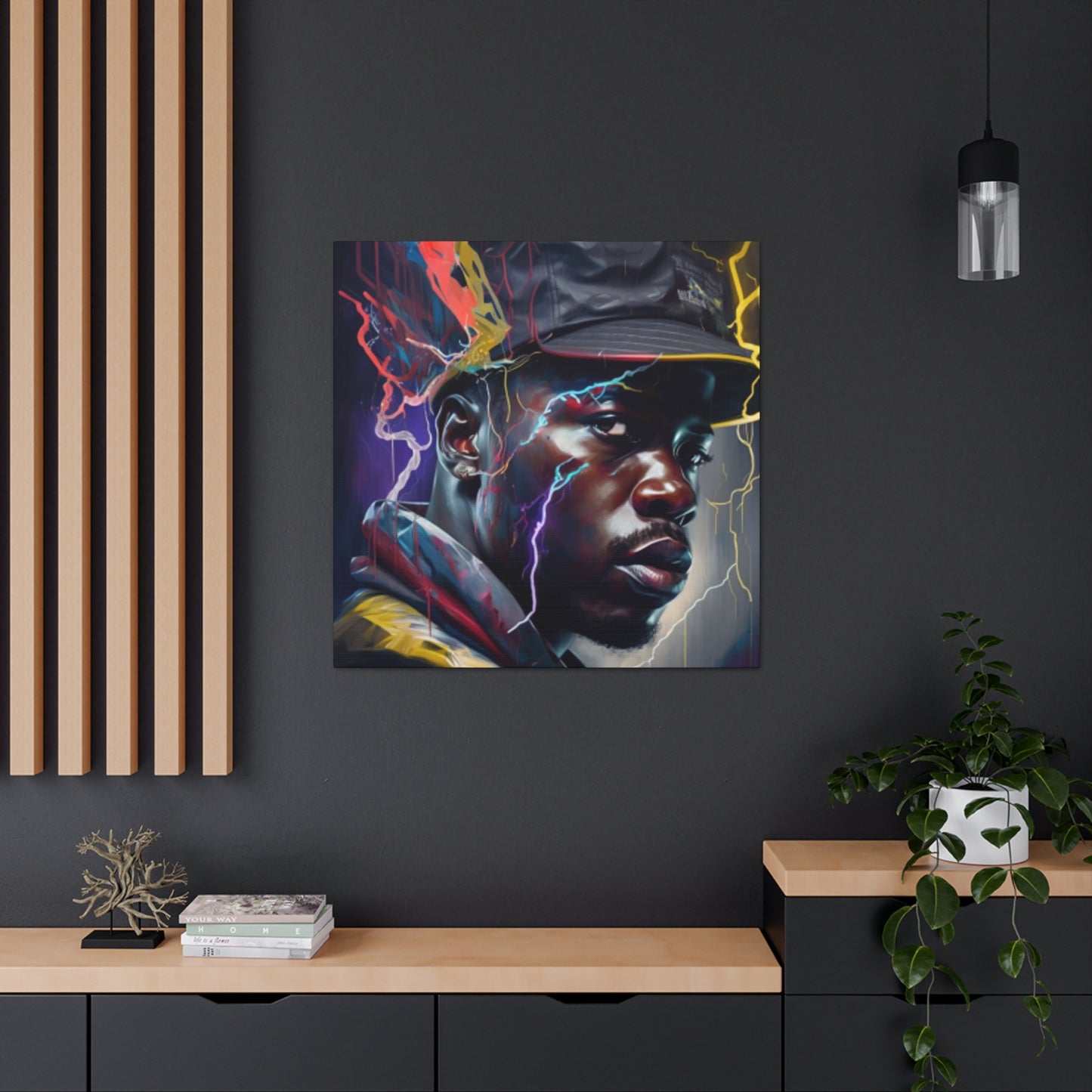 Electric Black Man Canvas