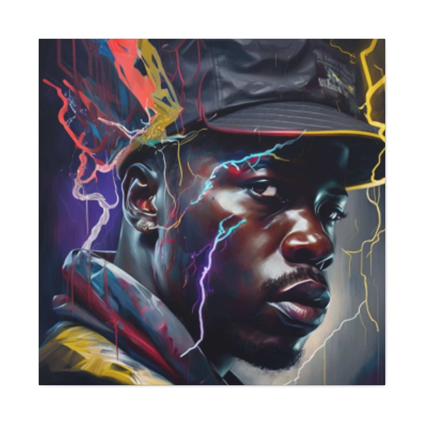 Electric Black Man Canvas