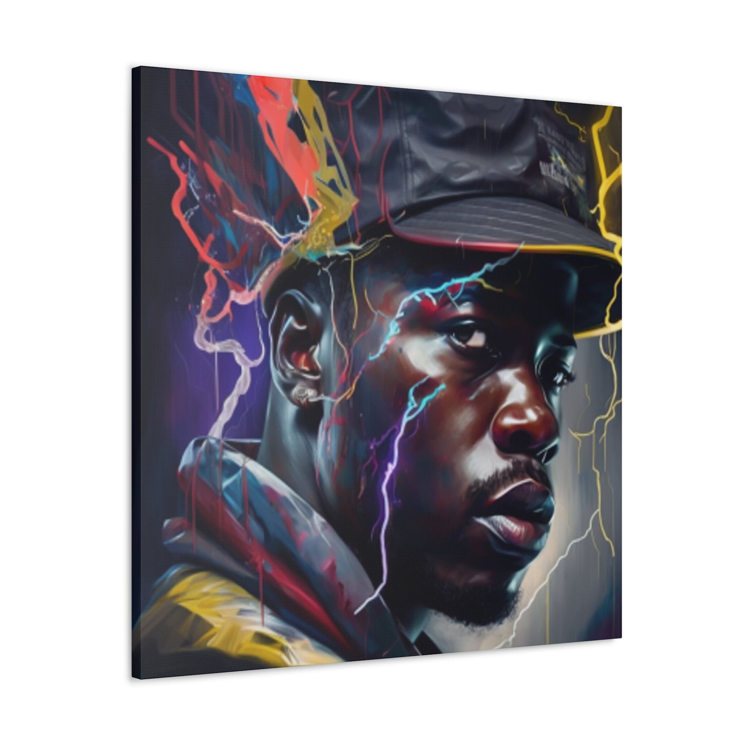 Electric Black Man Canvas