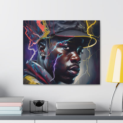 Electric Black Man Canvas