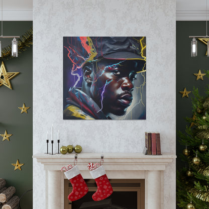 Electric Black Man Canvas