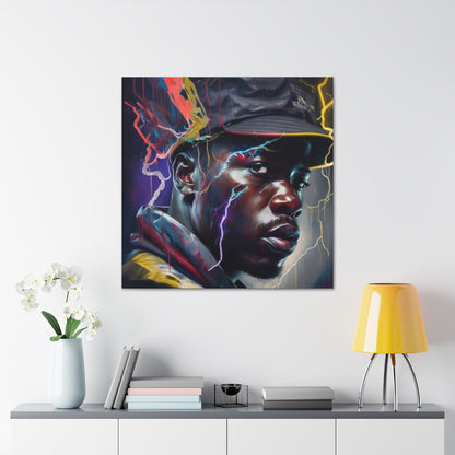 Electric Black Man Canvas