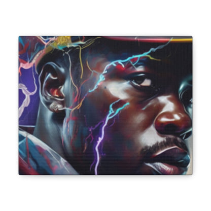 Electric Black Man Canvas