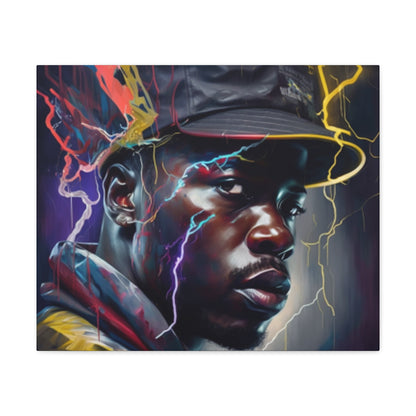 Electric Black Man Canvas