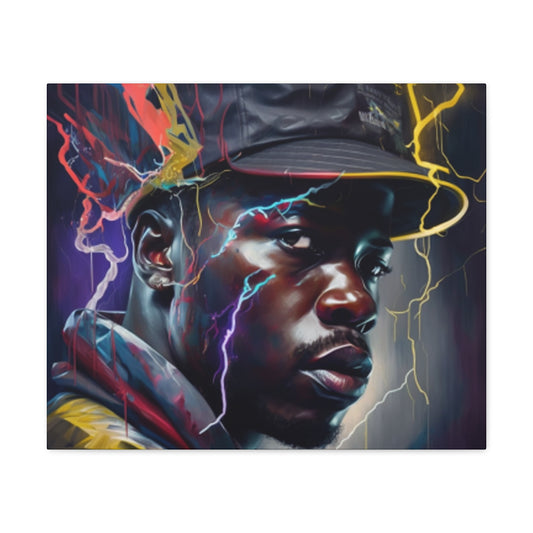 Electric Black Man Canvas