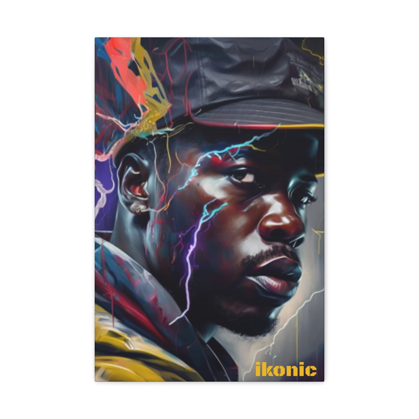 Electric Black Man Canvas